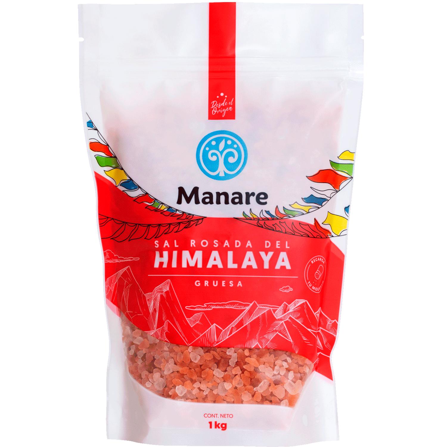Sal rosada del Himalaya gruesa 1 kg – SNACKFRUT - Tienda Saludable