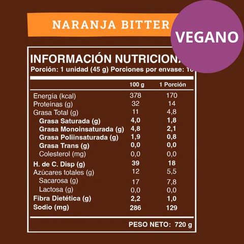 Wild protein vegana chocolate naranja 5 un.
