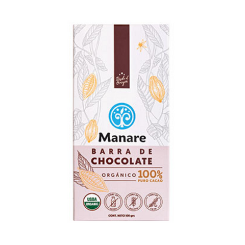 Barra de Chocolate orgánico 100% cacao